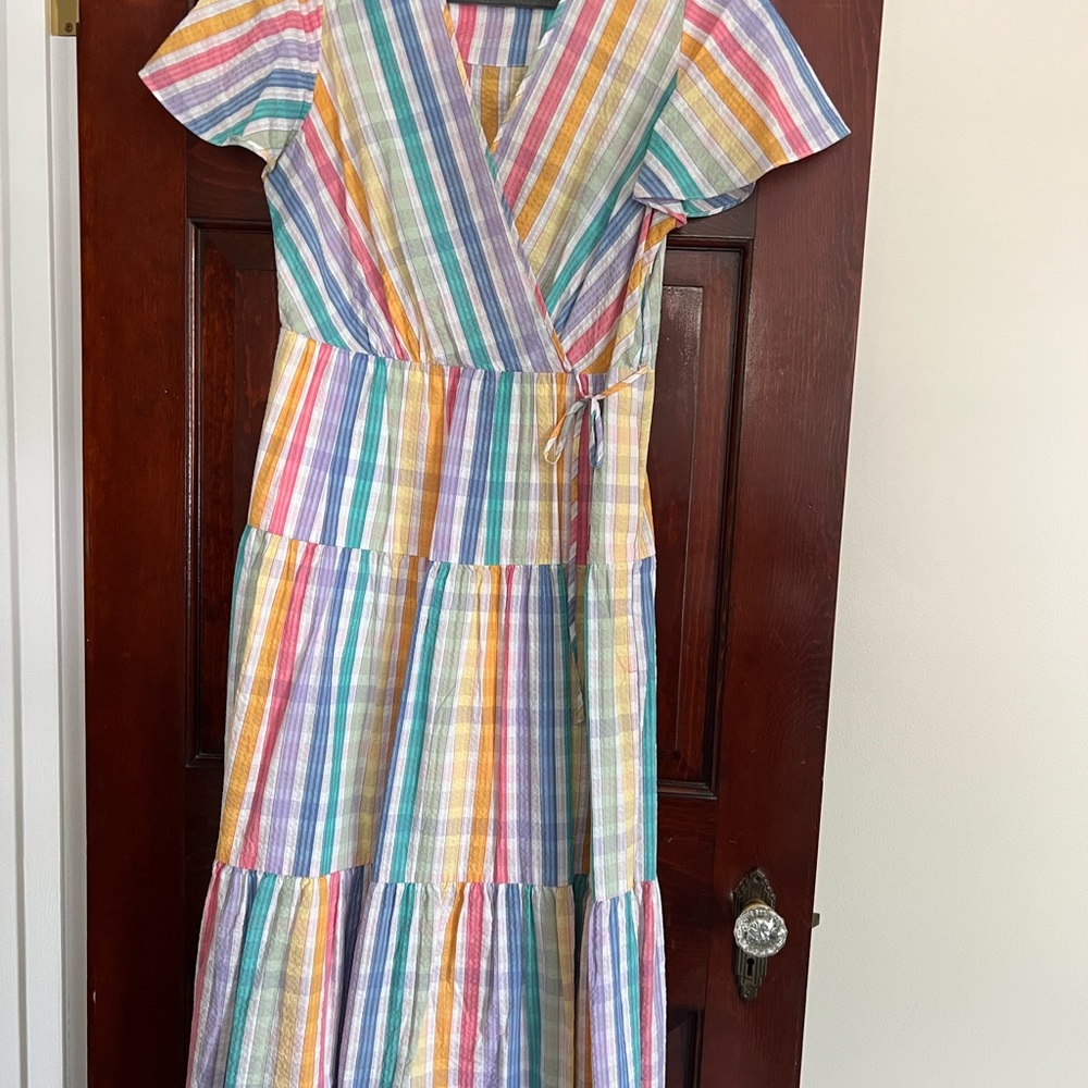 Like New J Crew Tiered Rainbow Midi